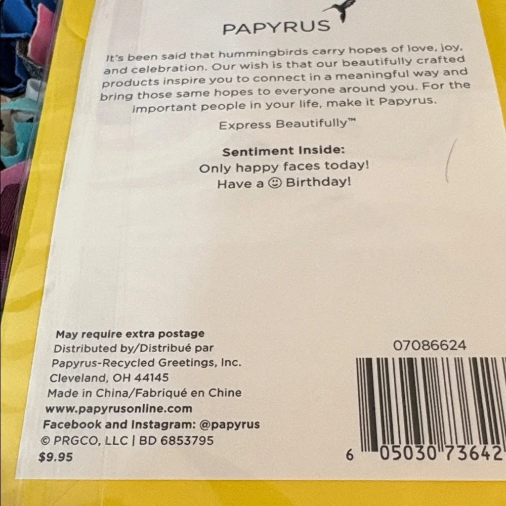🆕Papyrus Birthday Greeting Card